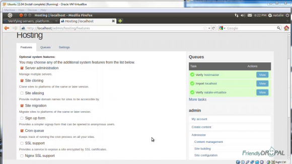 Enable Aegir Hosting Features Aegir Hosting Features