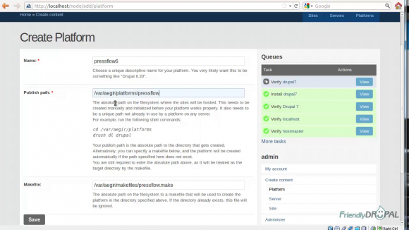 Create Platform from makefile Create Platform