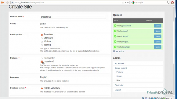 Create a new site Create a new site